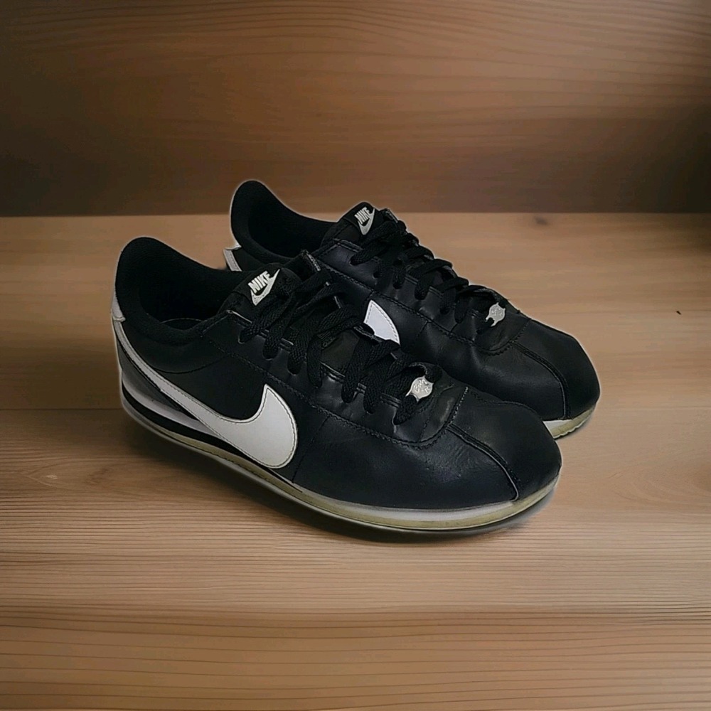 Nike Cortez 72 Men's Shoes Size 11.5 Leather Black & White -‎ 819719-012